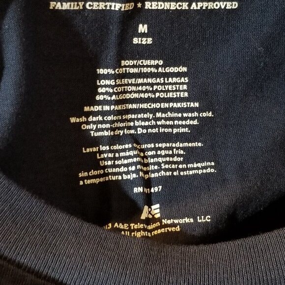 DUCK DYNASTY Womens M 7-9 Blue Get Yer Quack On Long Sleeve T-Shirt Shirt NWT - Picture 5 of 6